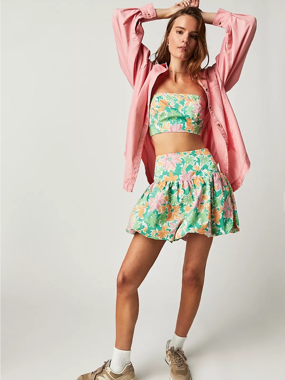 Free People Lula Floral Bubble Mini Skirt XL (Skirt ONLY)